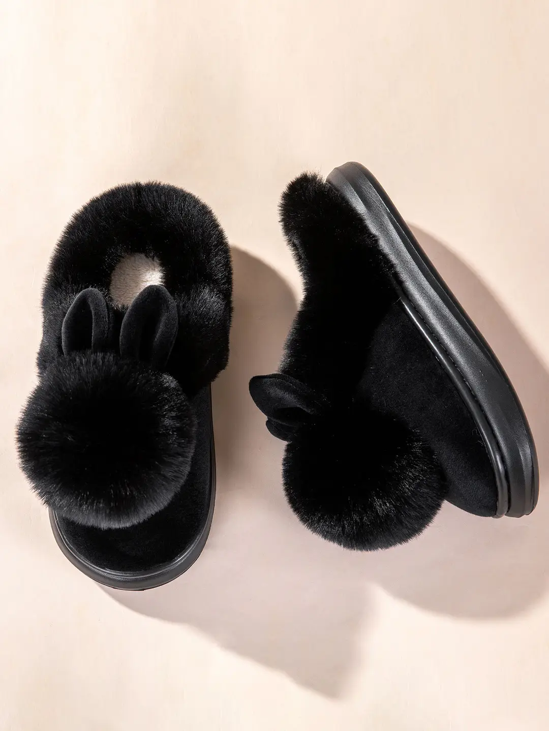 Cross-Border Girls' Cotton Slippers, Women's Cotton Slippers, All-Inclusive Plush Slippers, Women's Foot-Wrapped Home Warm Ladies' Fur Slippers — feature 3