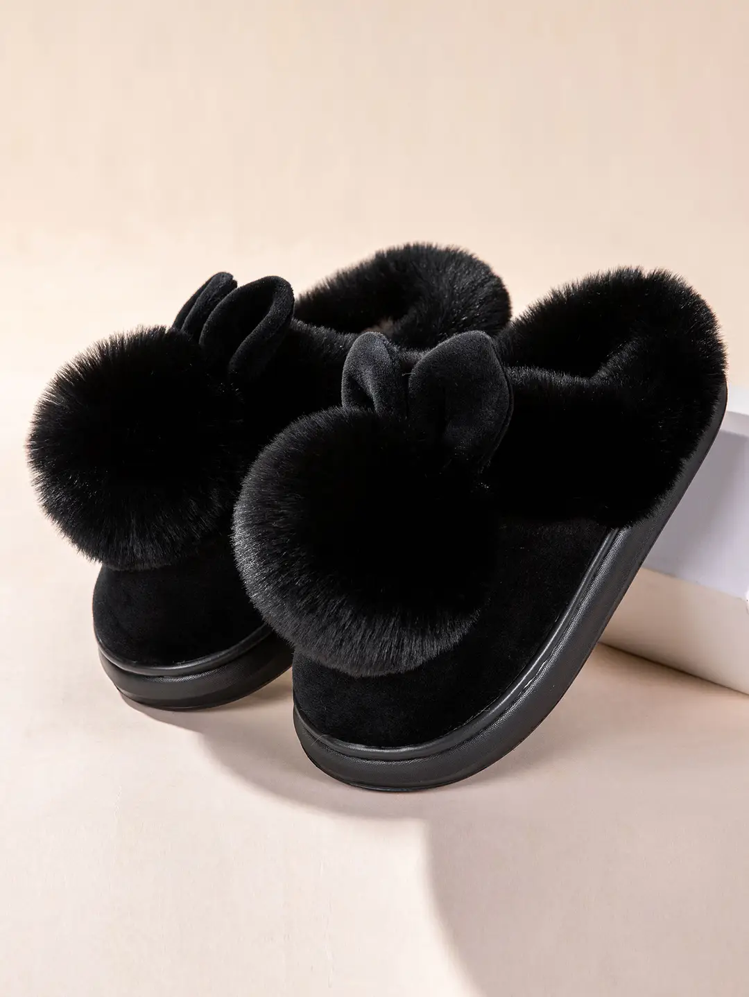 Cross-Border Girls' Cotton Slippers, Women's Cotton Slippers, All-Inclusive Plush Slippers, Women's Foot-Wrapped Home Warm Ladies' Fur Slippers — feature 4