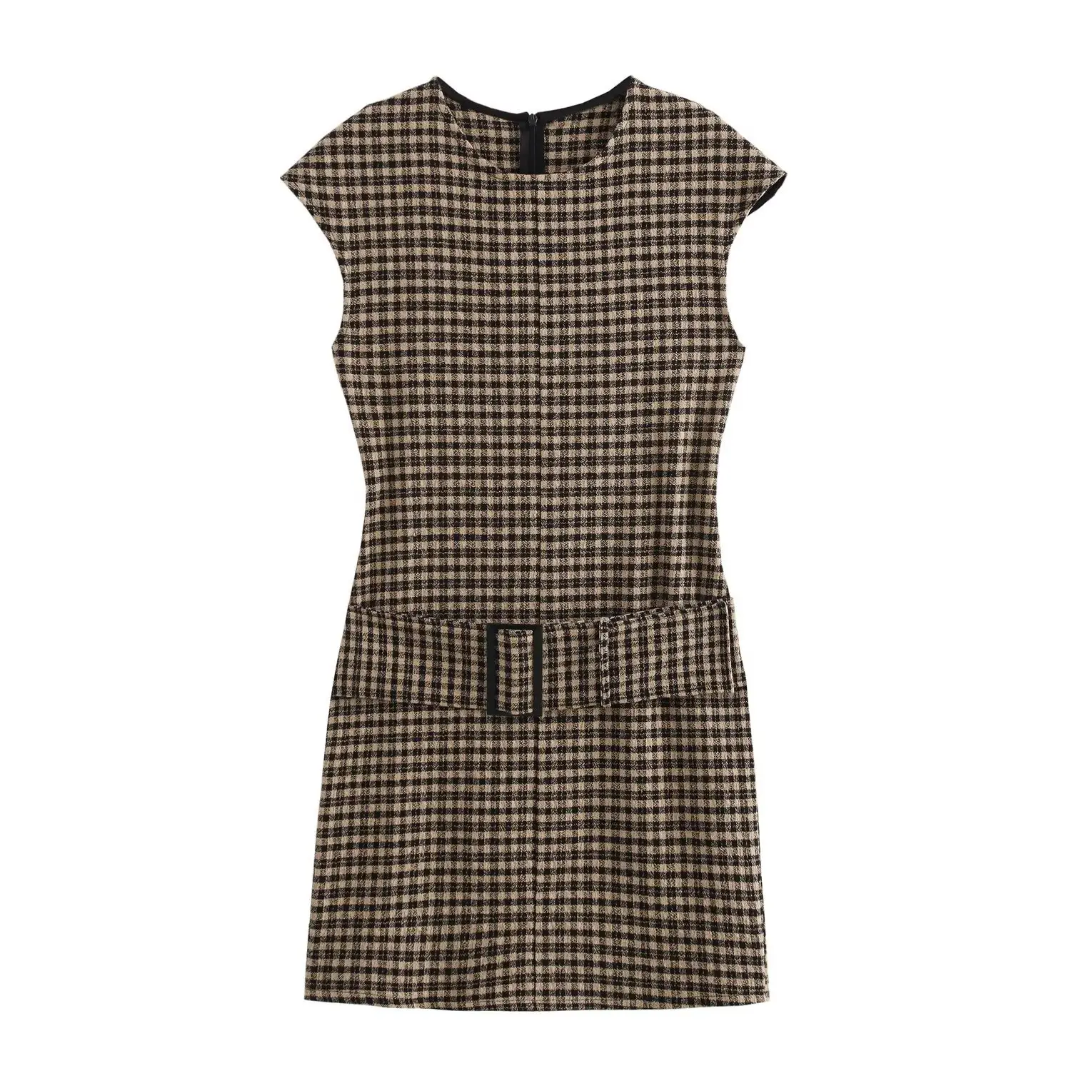 Cross-border New Round Neck Slim Fit Dress — feature 2
