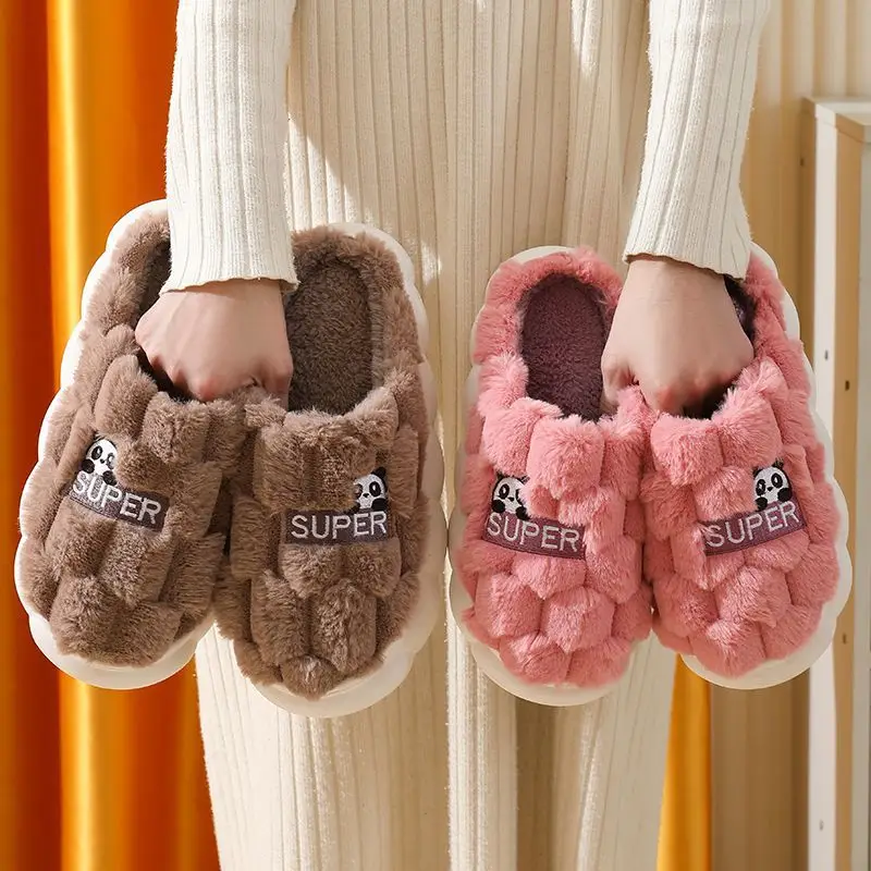 Women's Cotton Fleece Slippers Green New Winter - Image 10