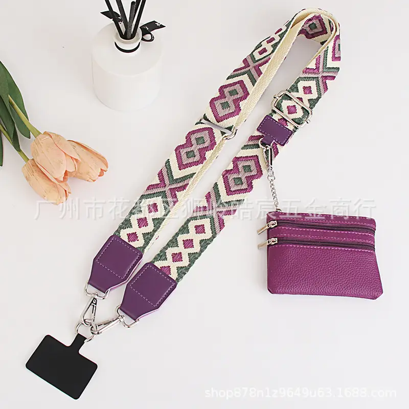 Purple Geometric Crossbody Phone Strap for Women — feature 7