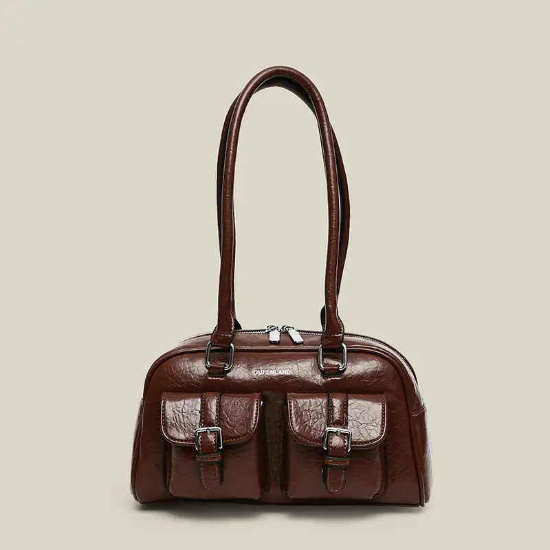 Women's Black PU Leather Shoulder Bag 2024 - Image 5