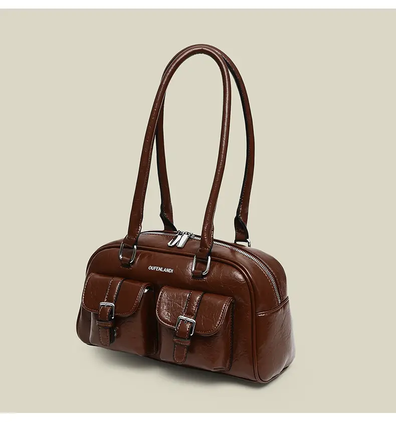 Women's Black PU Leather Shoulder Bag 2024 — feature 10