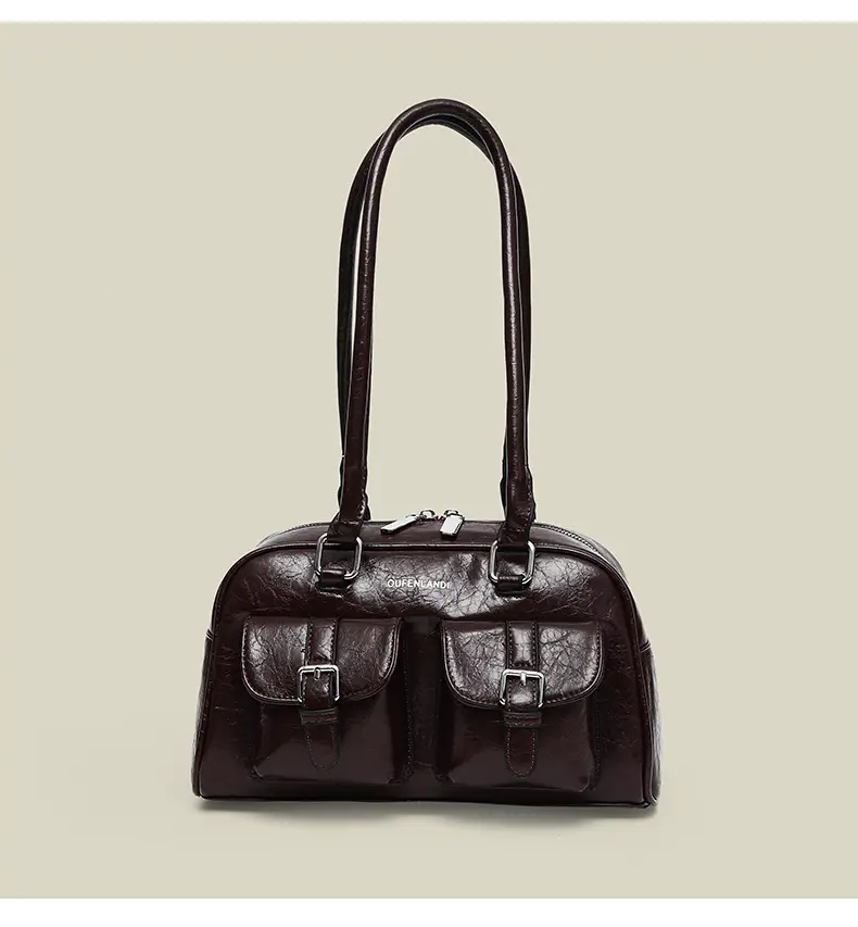 Women's Black PU Leather Shoulder Bag 2024 — feature 13