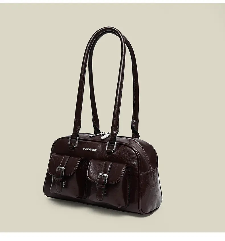 Women's Black PU Leather Shoulder Bag 2024 — feature 14