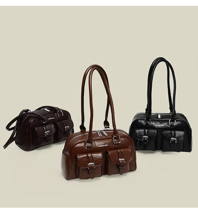 Women's Black PU Leather Shoulder Bag 2024 — feature 16