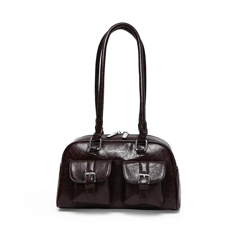 Women's Black PU Leather Shoulder Bag 2024 - Image 3