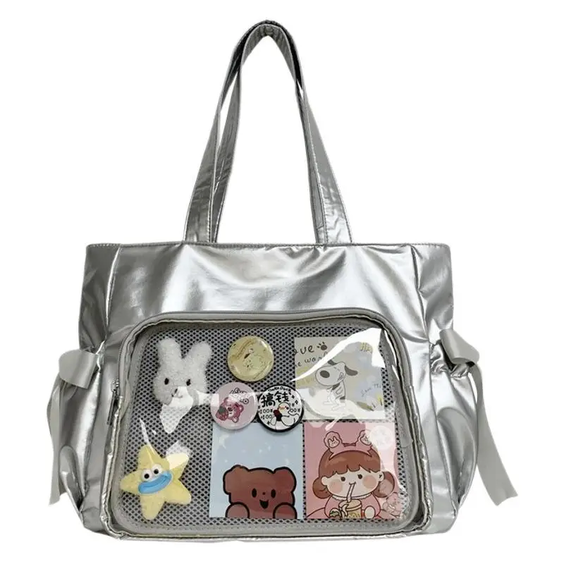 Japanese Secondary Bow Pain Bag Big Food Jk Lolita Girl Shoulder Bag Ribbon Bag Student Bag - Image 9