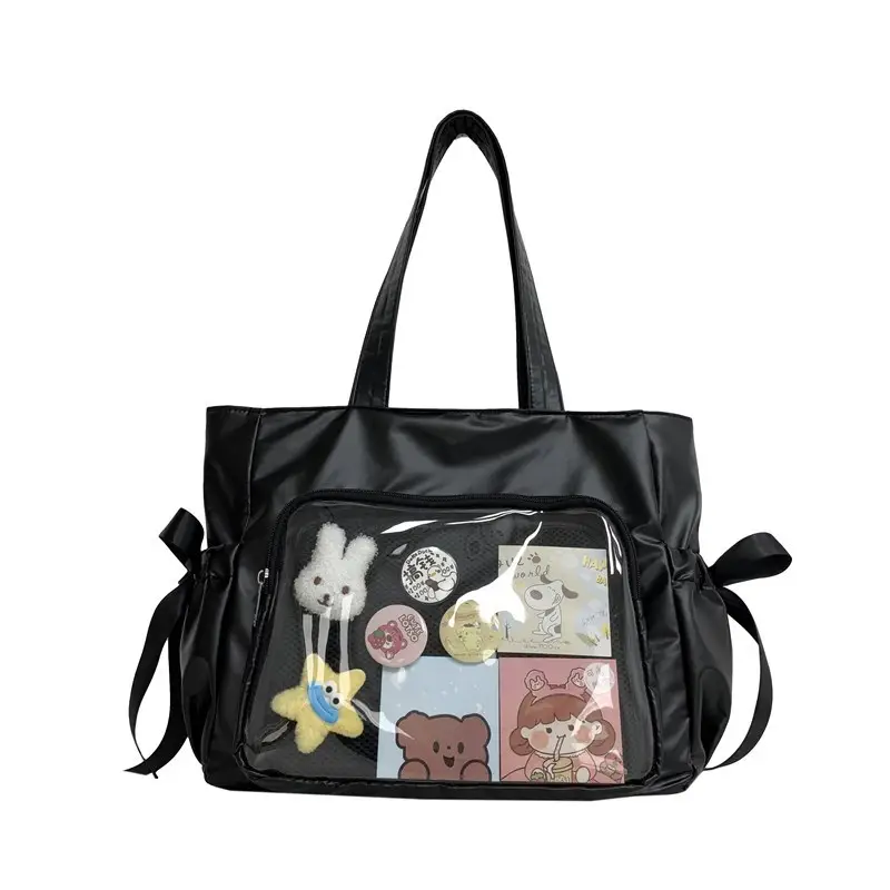 Japanese Secondary Bow Pain Bag Big Food Jk Lolita Girl Shoulder Bag Ribbon Bag Student Bag - Image 3