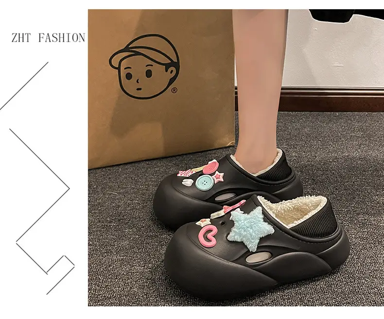 Women's Cute Plush Slip-On Shoes with Soft Sole — feature 11