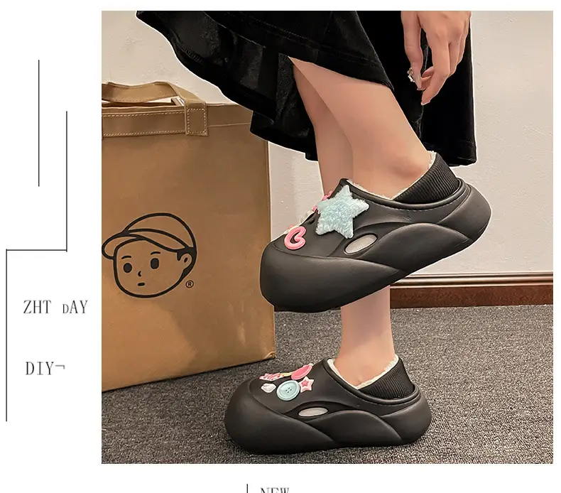 Women's Cute Plush Slip-On Shoes with Soft Sole — feature 14