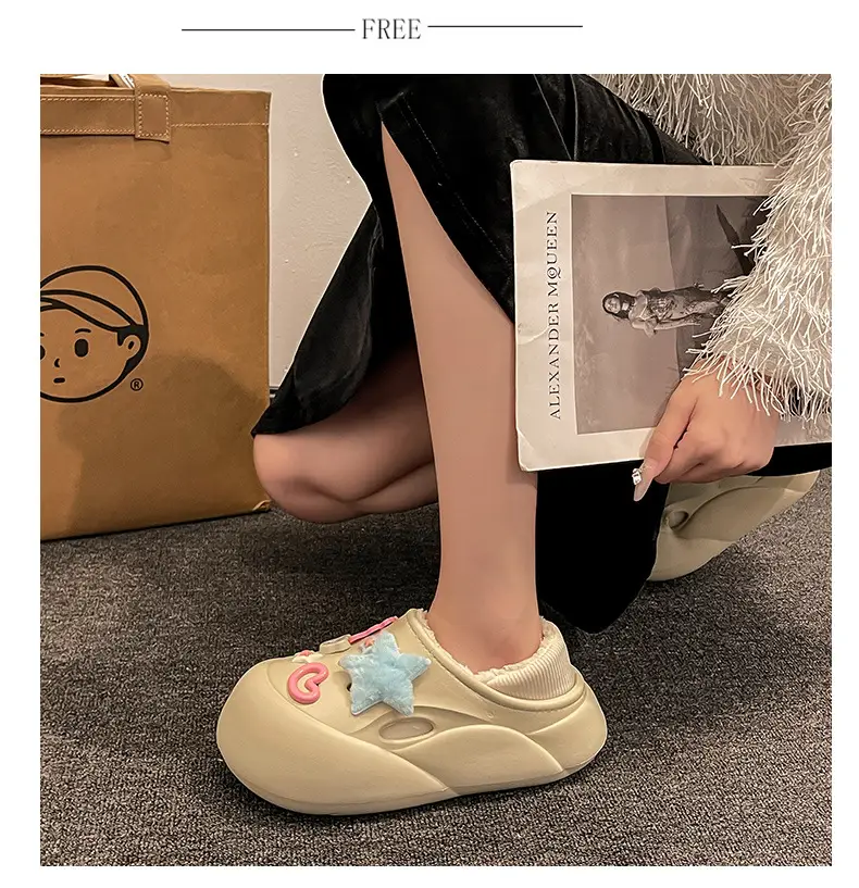 Women's Cute Plush Slip-On Shoes with Soft Sole — feature 16