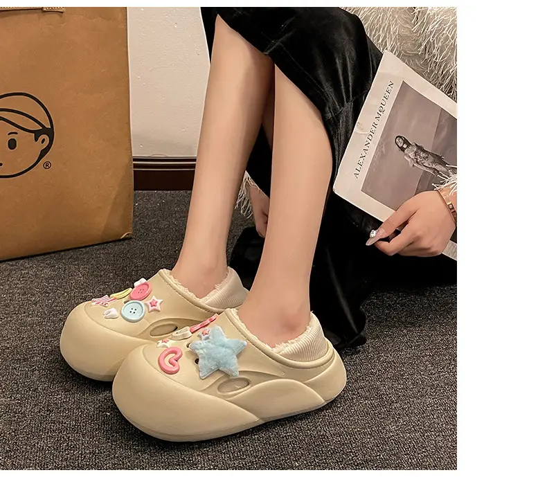 Women's Cute Plush Slip-On Shoes with Soft Sole — feature 18