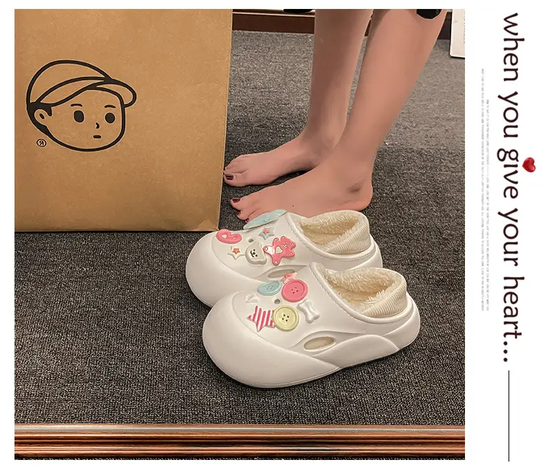 Women's Cute Plush Slip-On Shoes with Soft Sole — feature 7