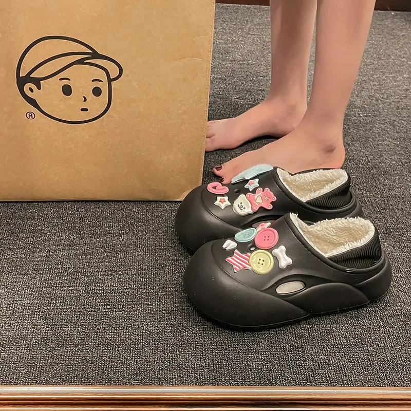 Women's Cute Plush Slip-On Shoes with Soft Sole - Image 2