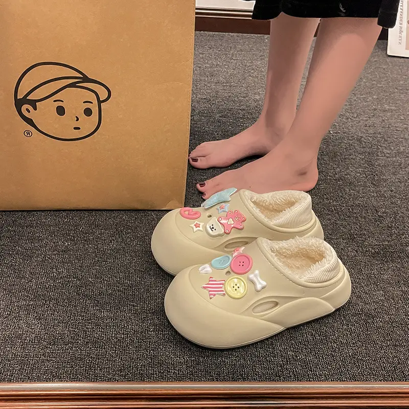 Women's Cute Plush Slip-On Shoes with Soft Sole - Image 3