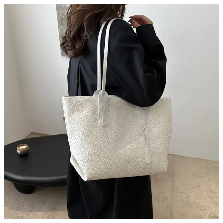 Vintage Woven Tote Bag Brown Large Capacity Women — feature 13