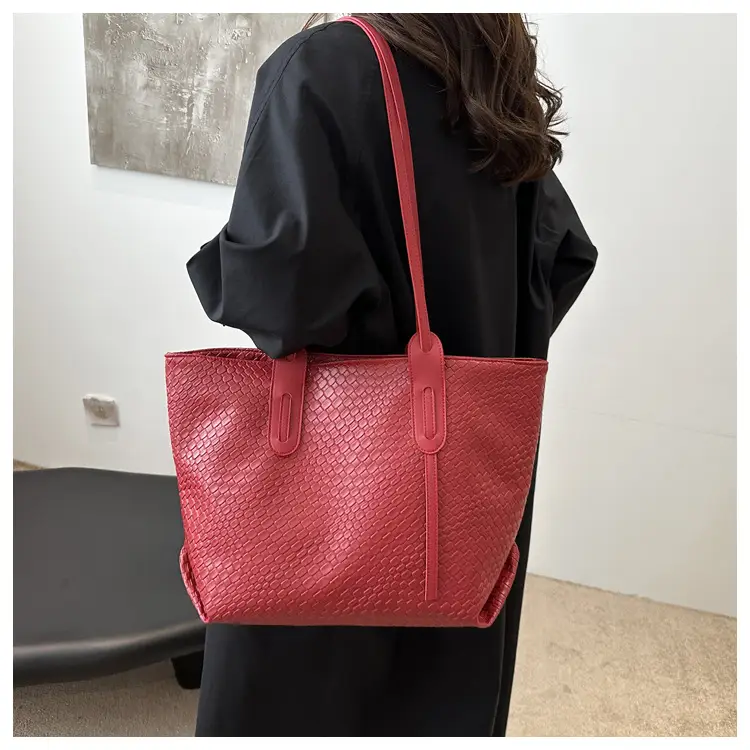Vintage Woven Tote Bag Brown Large Capacity Women — feature 17