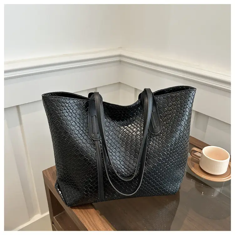 Vintage Woven Tote Bag Brown Large Capacity Women — feature 25