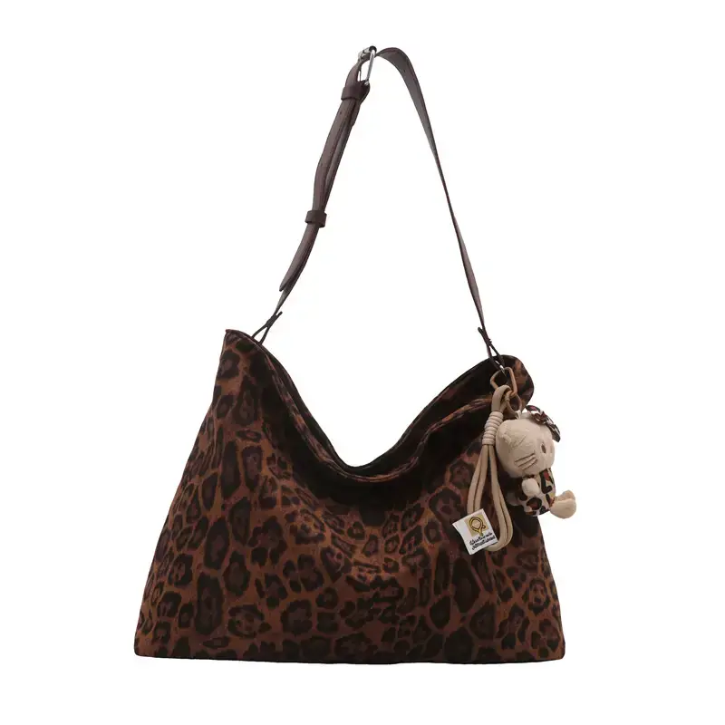 Leopard Print Women's Shoulder Crossbody Bag Large Capacity - Image 7