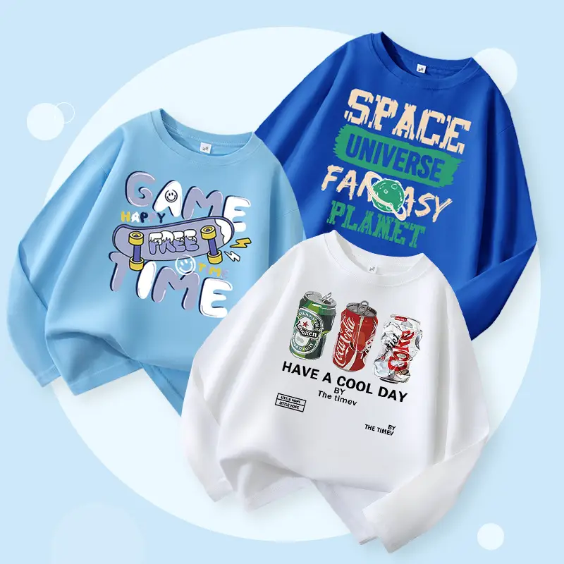 Boys Space Universe Sweatshirt Black Cotton Long Sleeve - Image 8