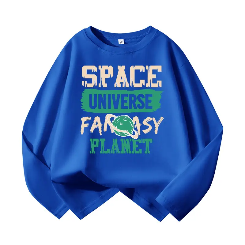 Boys Space Universe Sweatshirt Black Cotton Long Sleeve - Image 4