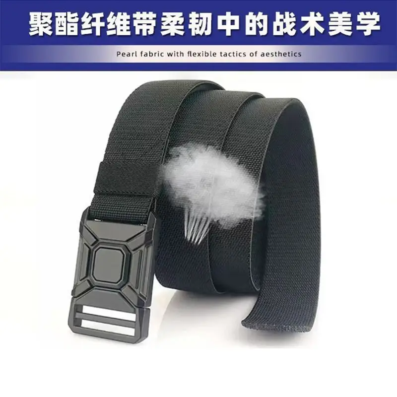 Men's Black Tactical Belt with Quick-Release Closure - Image 19