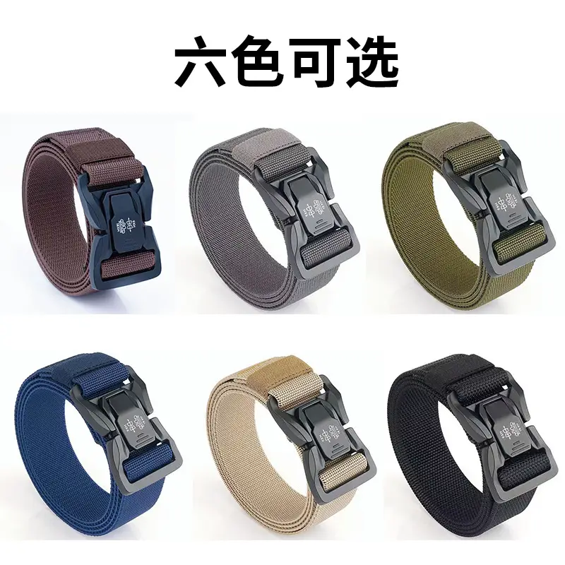 Men's Black Tactical Belt with Quick-Release Closure - Image 21