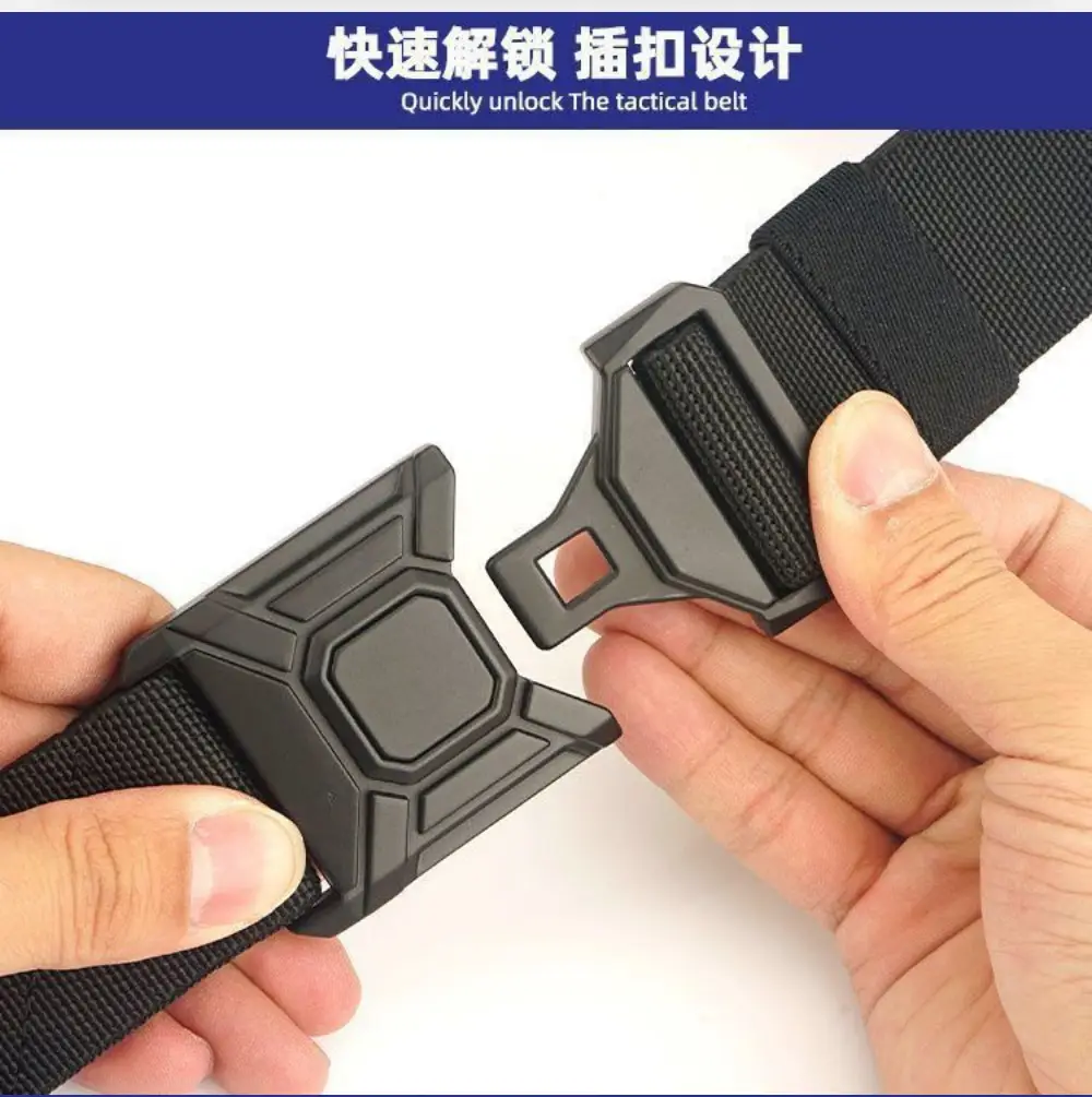 Men's Black Tactical Belt with Quick-Release Closure — feature 11
