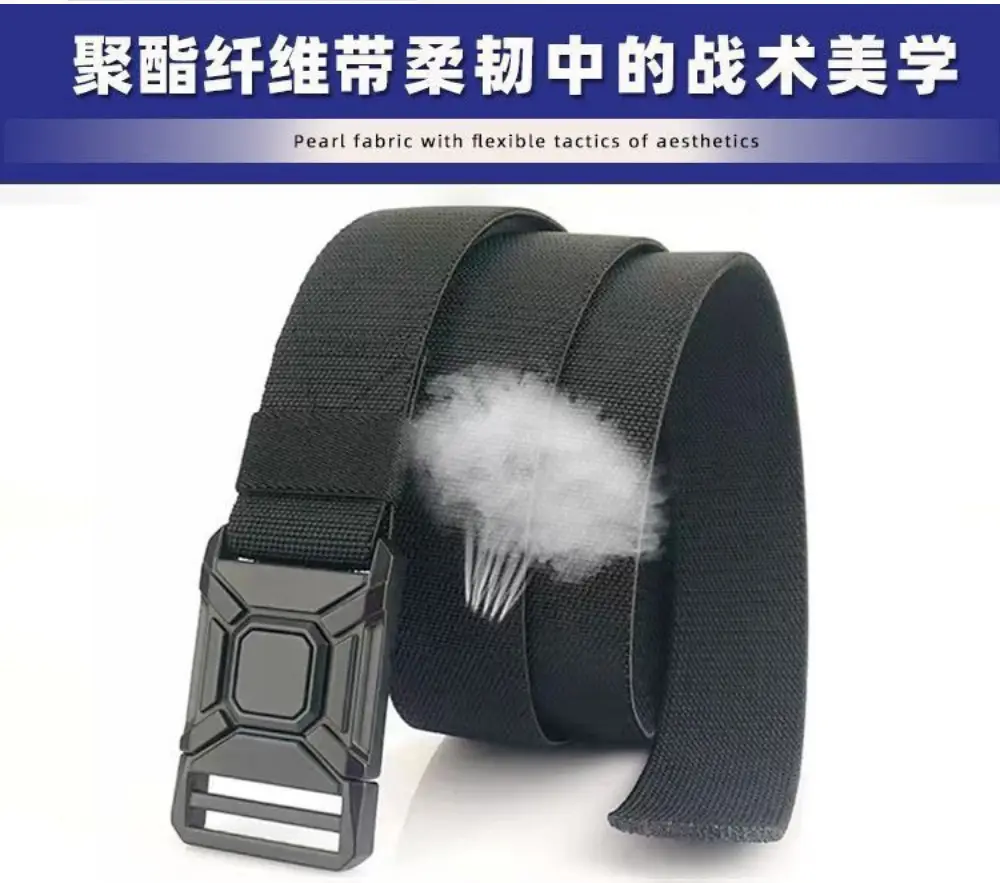 Men's Black Tactical Belt with Quick-Release Closure — feature 13