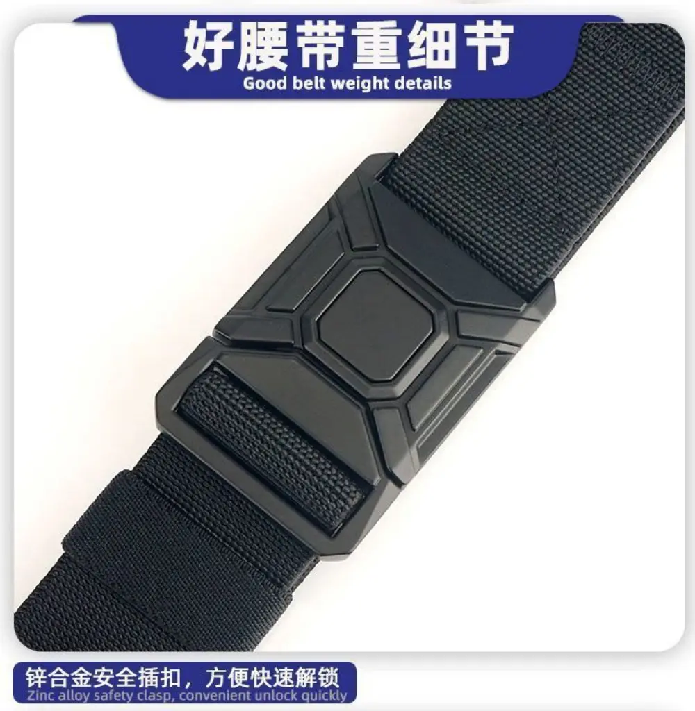 Men's Black Tactical Belt with Quick-Release Closure — feature 14