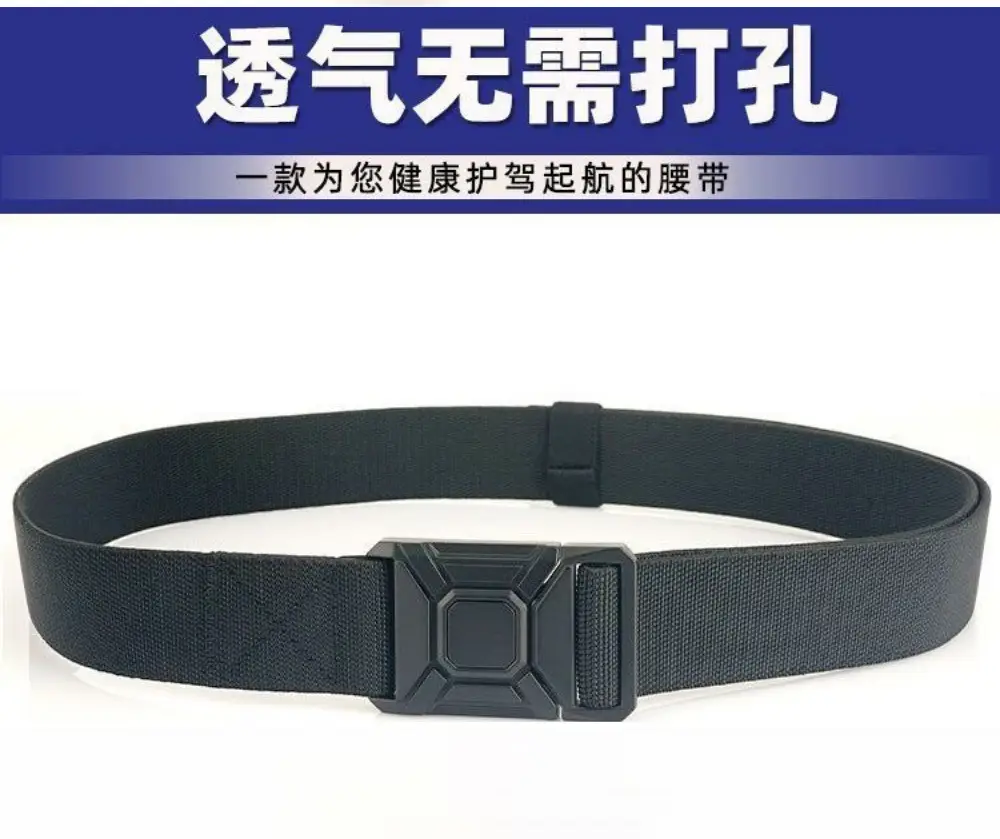 Men's Black Tactical Belt with Quick-Release Closure — feature 9