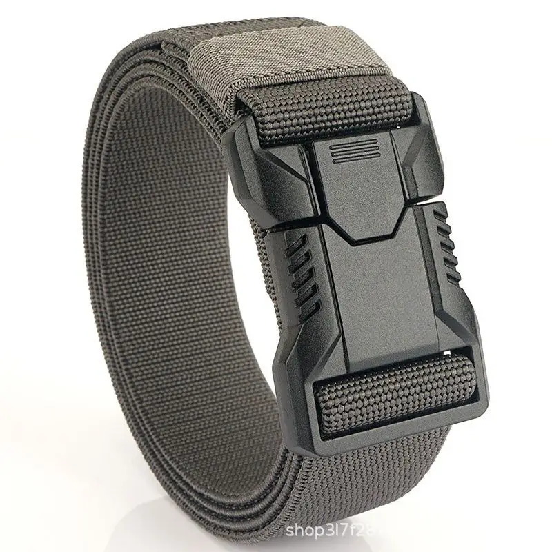 Men's Black Tactical Belt with Quick-Release Closure - Image 11