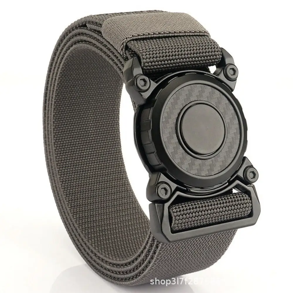 Men's Black Tactical Belt with Quick-Release Closure - Image 17