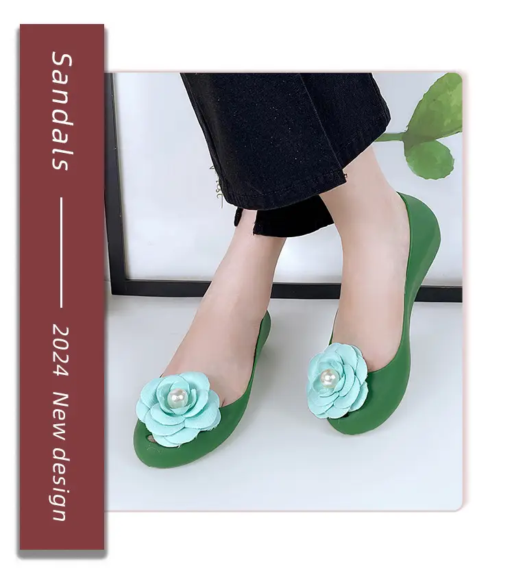Temu Dropshipping Low-Heeled Fruit-Patterned Women's Flat Shoes New Style Soft and Cool Comfortable Beach Shoes for Outdoor Use — feature 2
