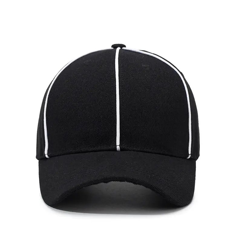 Men's Black Baseball Cap with White Trim - Image 3