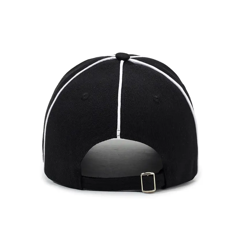 Men's Black Baseball Cap with White Trim - Image 5