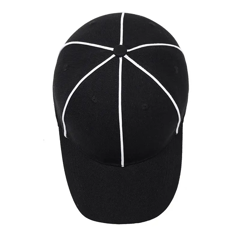 Men's Black Baseball Cap with White Trim - Image 6
