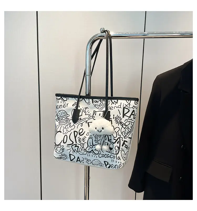 Korean Style Printed Handbag Women Large Capacity Shoulder Bag — feature 14