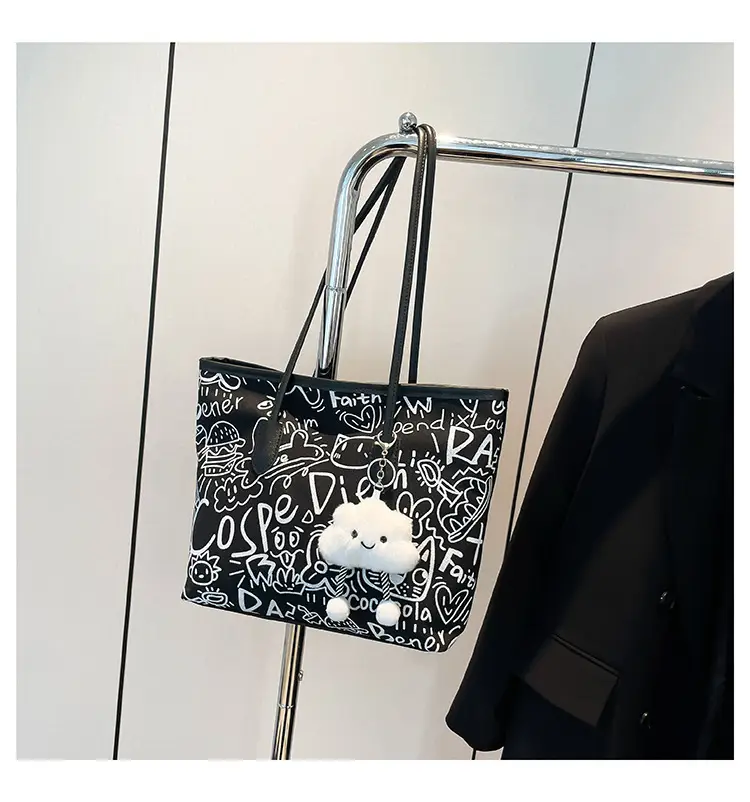 Korean Style Printed Handbag Women Large Capacity Shoulder Bag — feature 15