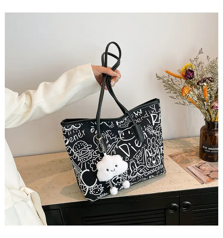 Korean Style Printed Handbag Women Large Capacity Shoulder Bag — feature 20