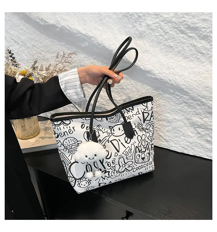 Korean Style Printed Handbag Women Large Capacity Shoulder Bag — feature 28