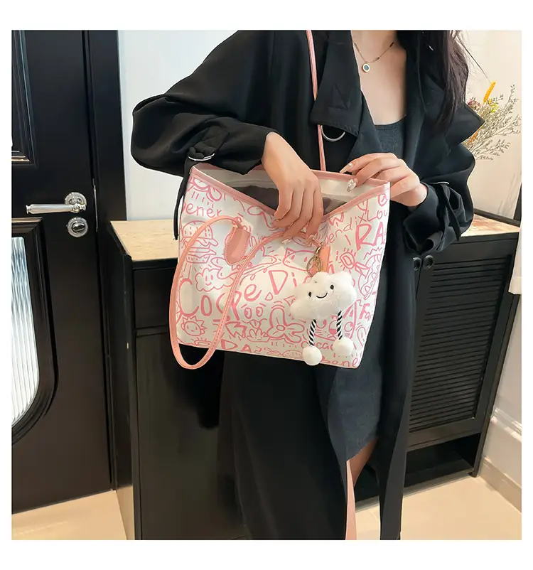 Korean Style Printed Handbag Women Large Capacity Shoulder Bag — feature 39