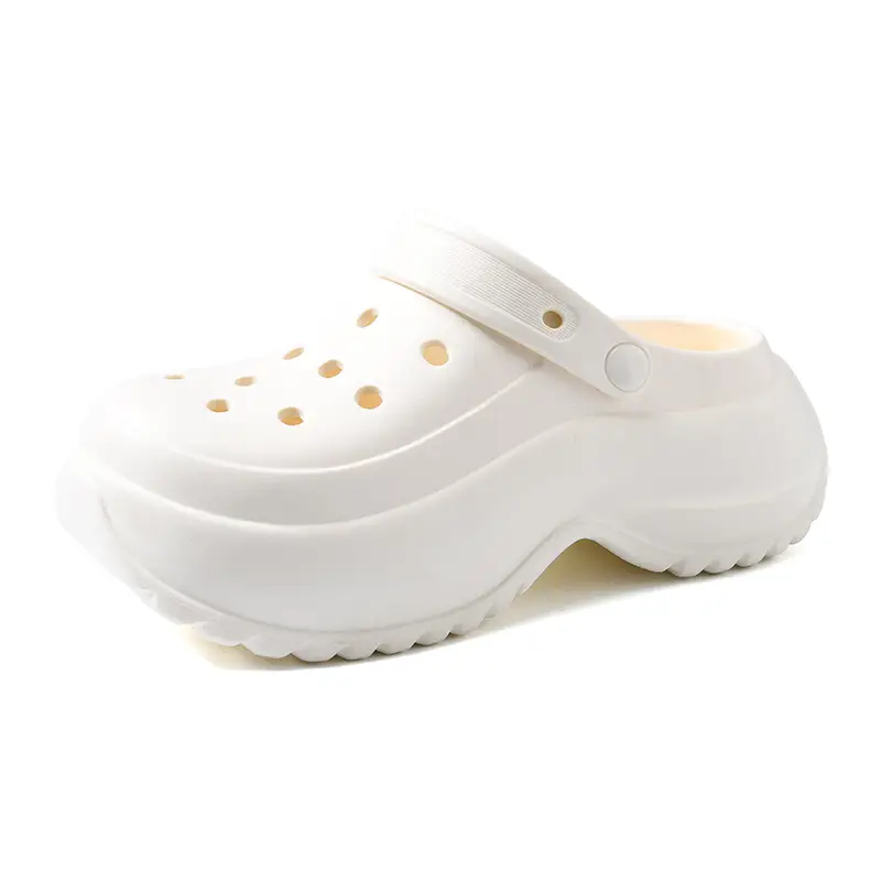 Women Croc Heel Slippers Black Height-Increasing Summer - Image 8