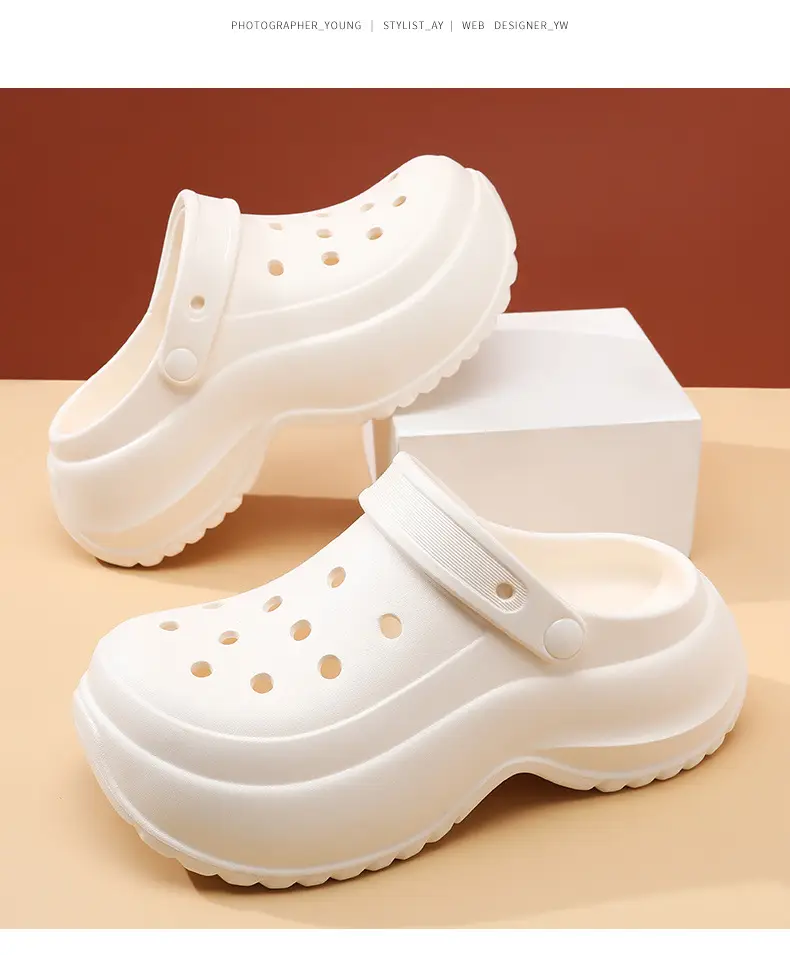Women Croc Heel Slippers Black Height-Increasing Summer — feature 11