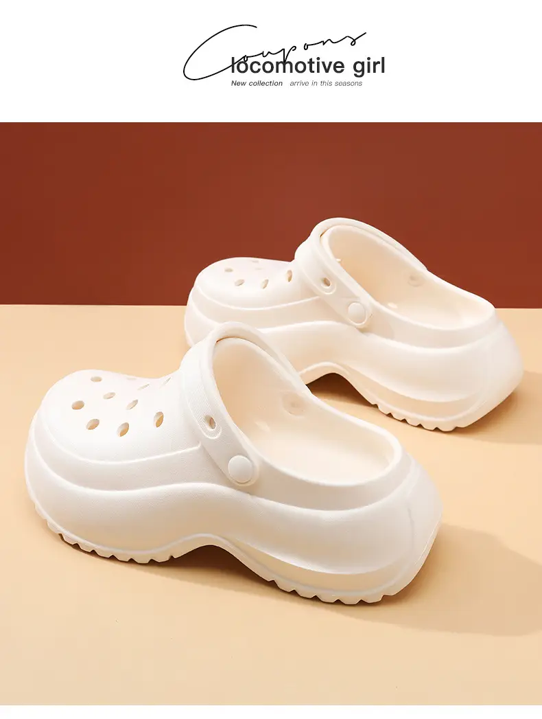 Women Croc Heel Slippers Black Height-Increasing Summer — feature 12