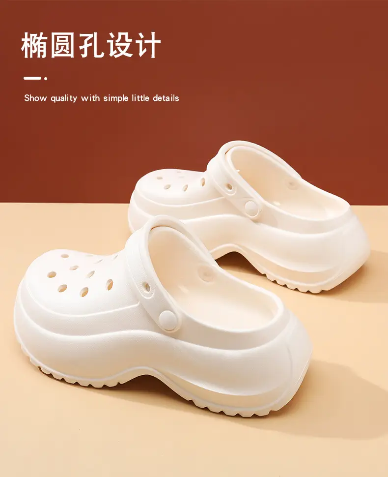 Women Croc Heel Slippers Black Height-Increasing Summer — feature 3