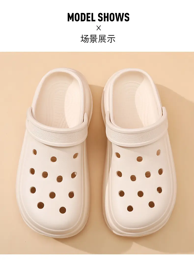 Women Croc Heel Slippers Black Height-Increasing Summer — feature 7