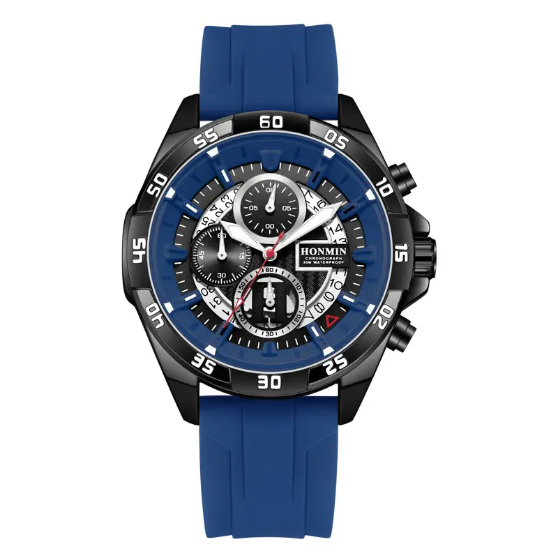 HONMIN Men's Multifunctional Luminous Watch Yellow Black - Image 4
