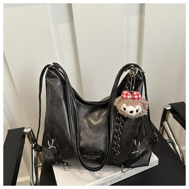 Women's Retro Fashion Shoulder Bag with Cute Charm — feature 22